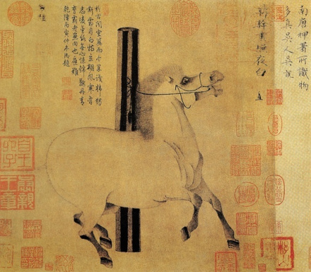 《照夜白图》，韩干