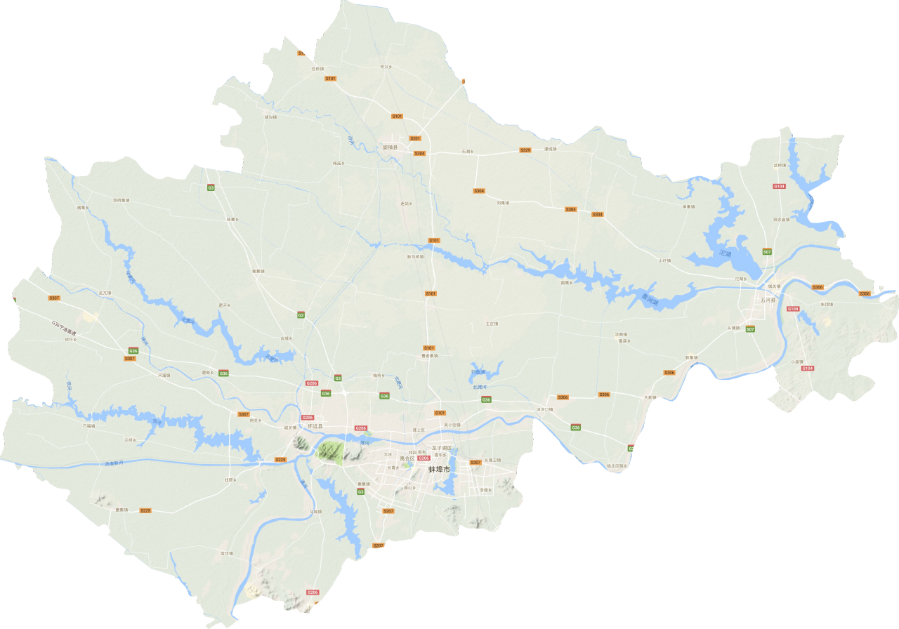 蚌埠市地形图
