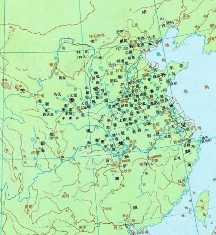 春秋列国形势图
