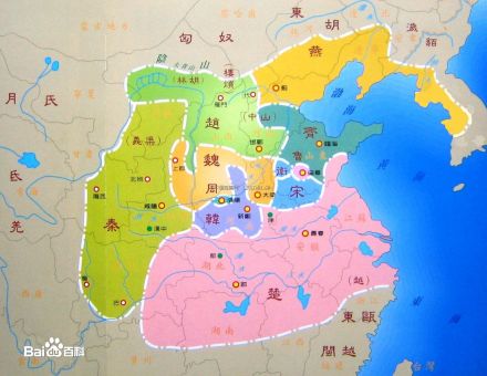 战国时期诸侯地图