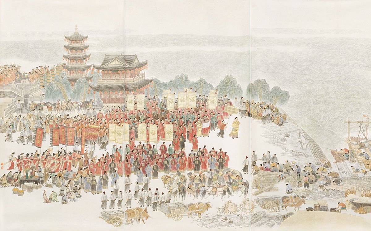 戴宏海绘国画《乾隆南巡》 