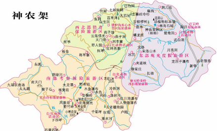 神农架景区地图