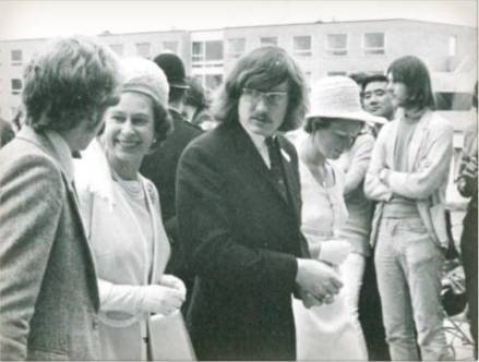 1970年，英国女王对校园进行访问 