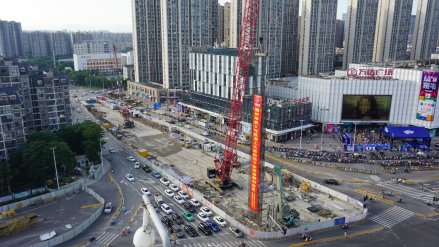 浦上大道站地下连续墙完成