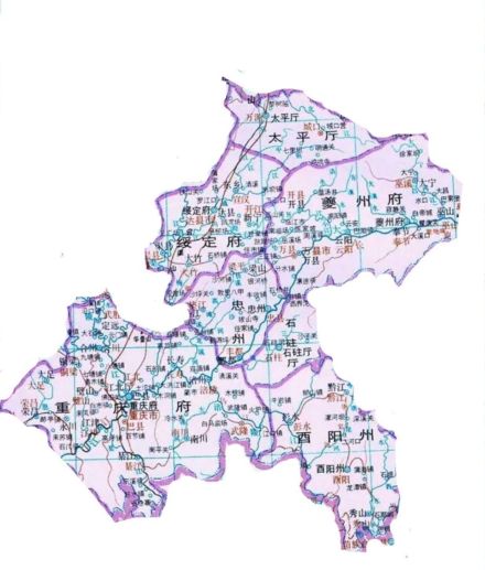 清四川省川东道地图
