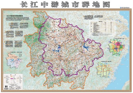 长江中游城市群地图