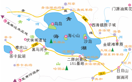 青海湖附近地图