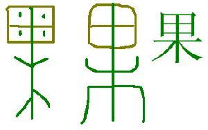 合体象形字“果”