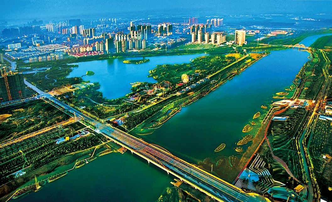 新汴河起点（截沱河处，左侧为沱河下游）