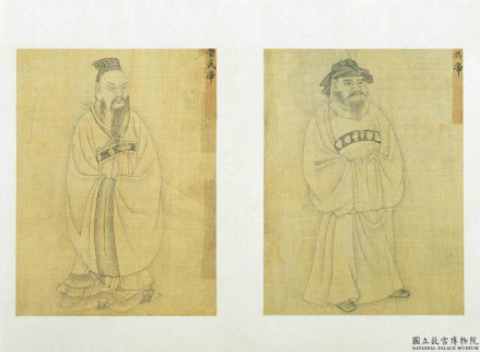 司马炎与孙权（右）画像 