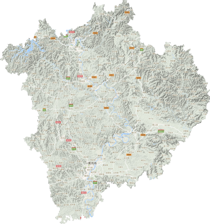 南充市地形图高清版大图