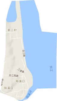 裕溪口街道地形图