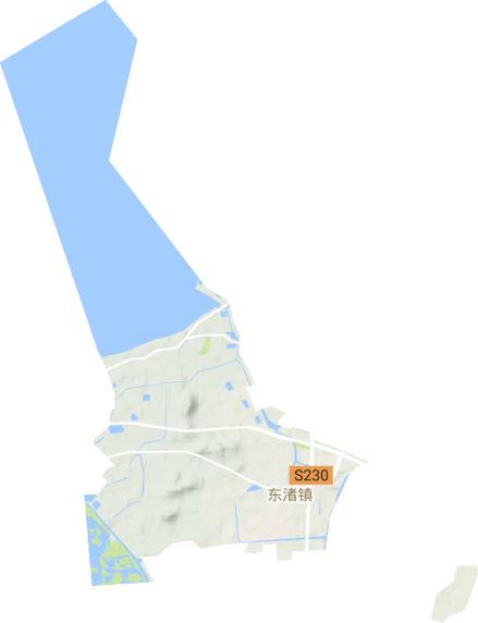 东渚街道地形图