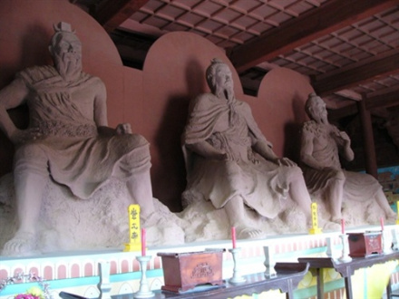 黄帝、炎帝、蚩尤雕像—涿鹿中华三祖堂