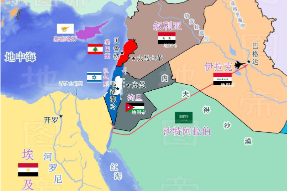 约旦地图