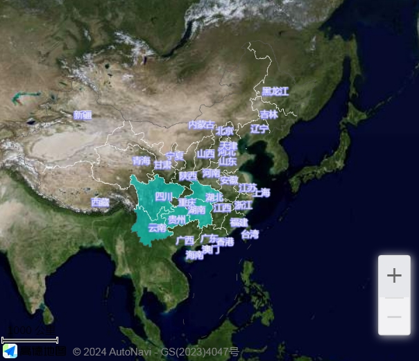 省级分布地图 