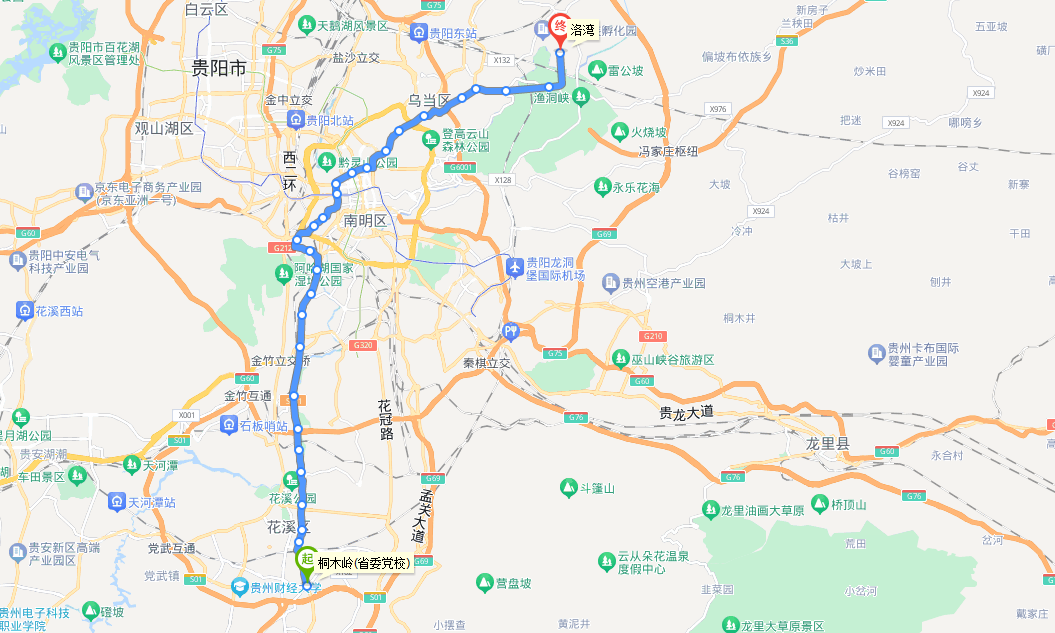 贵阳轨道交通3号线线路走向图