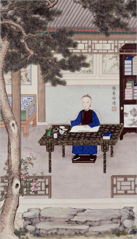 慈禧的独子载淳（同治帝）早年的读书像 
