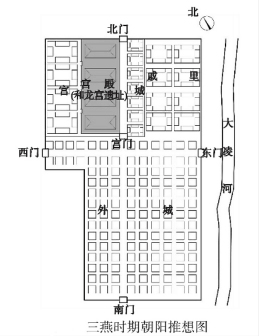 三燕时期龙城（今朝阳老城区）格局示意图