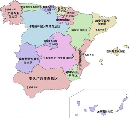 西班牙地图