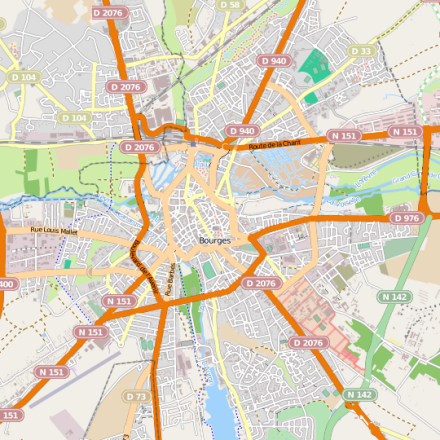 布尔日市区地图