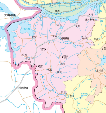 河桥镇政区图（2020年）