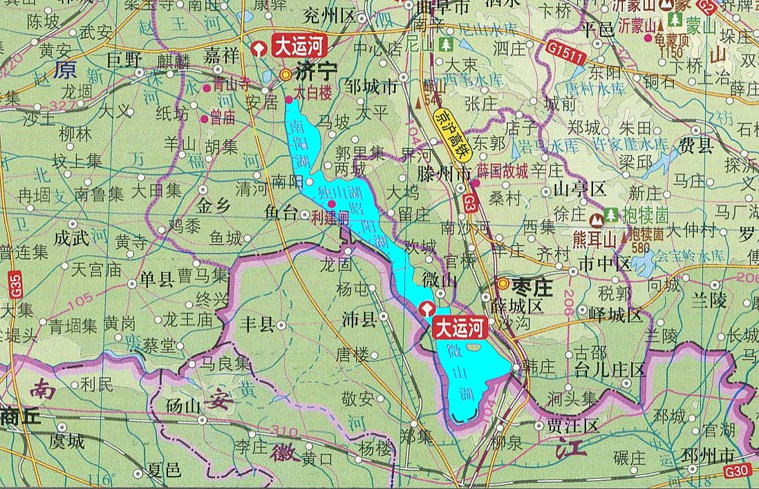 南四湖位置及境域