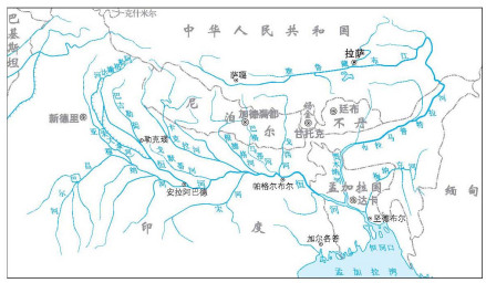 恒河水系示意图 