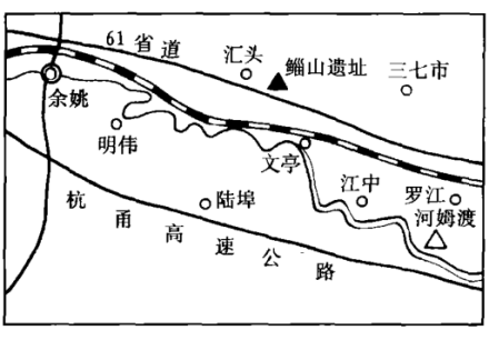 鲻山遗址位置图