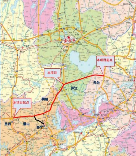 岳武高速东延段项目示意图