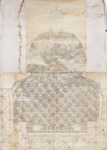 近代画家金殷镐摹写世祖御真的草本（2016年公开），原画像已烧毁 