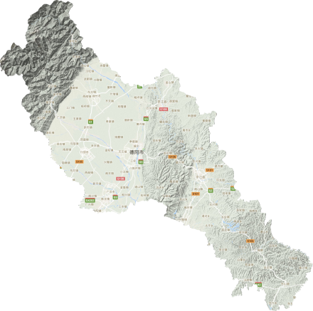 德阳市地形图