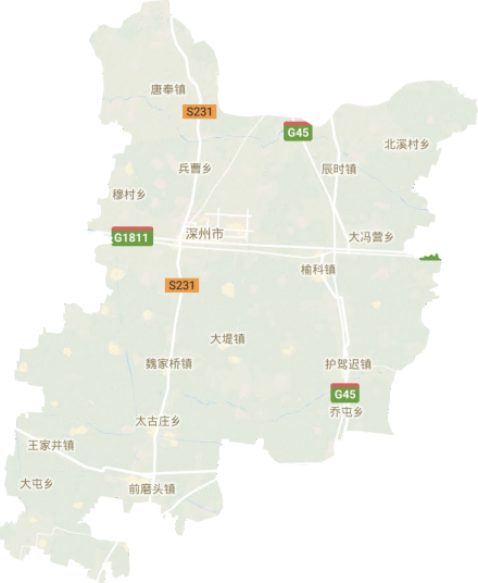 深州市地形图