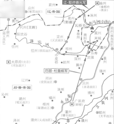 中渡桥之战形势图