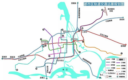 扬州市区轨道交通远景规划图