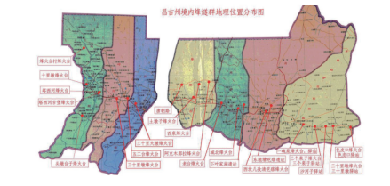 昌吉州境内烽燧群分布图
