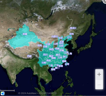 合欢中国分布图 
