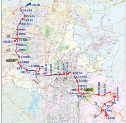 贵阳轨道交通2号线线路走向