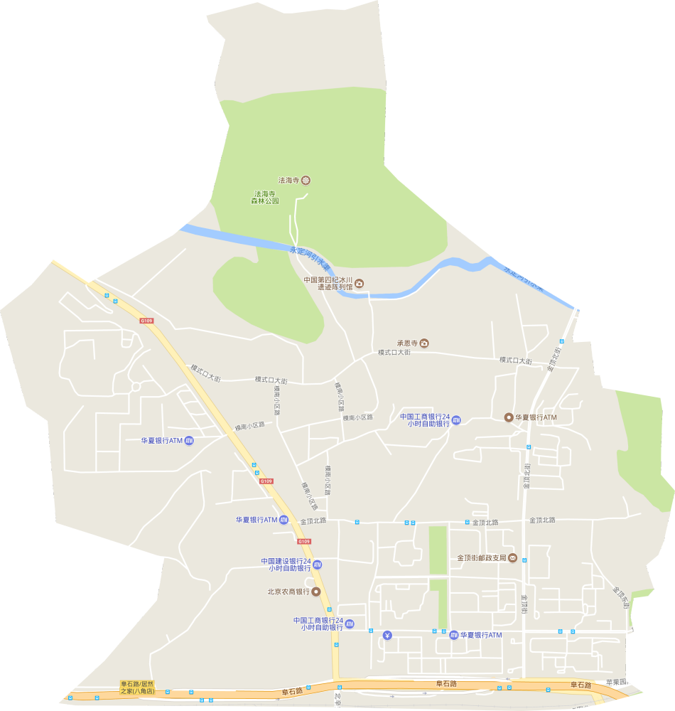 金顶街街道电子交通图