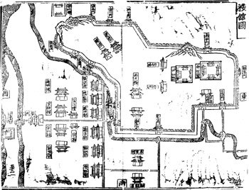 图1明代南京楼馆图中会同馆、乌蛮驿位置