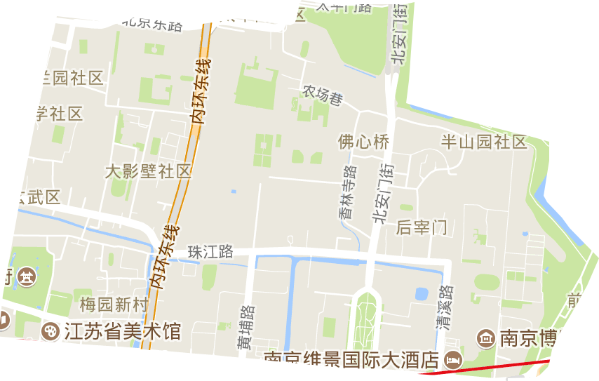 梅园新村街道地图