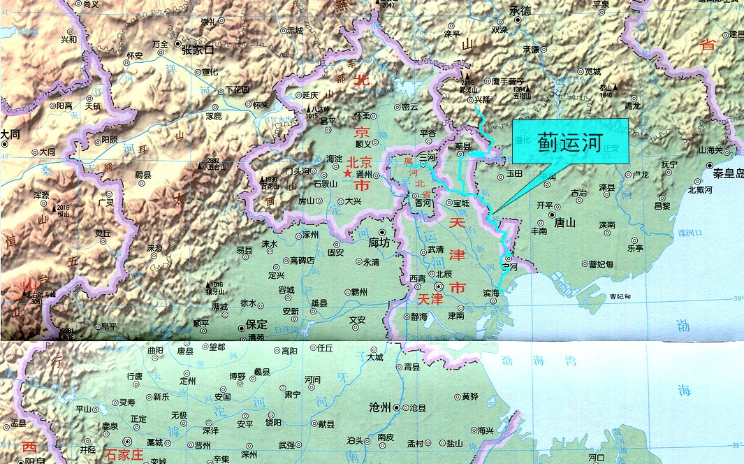 蓟运河在华北地区的位置