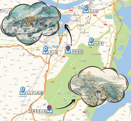 东林寺地图