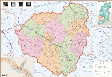  蒲县地图