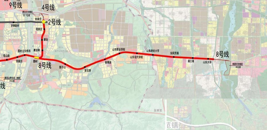 济南轨道交通8号线线路走向