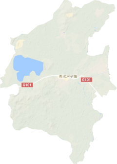 秀水河子镇地形图