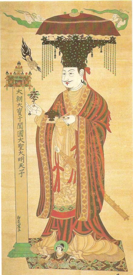 现代修复的莫高窟李圣天像