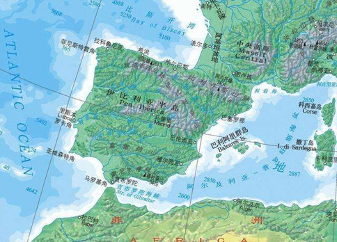 伊比利亚半岛地形