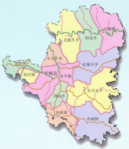 平顺县行政区划图 