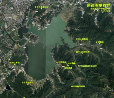 东钱湖墓葬群地图